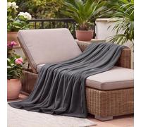 GOUTUI Plaid pour Lit 135 x 160 cm Flanelle Doux et Chaude Plaid Chaud Hiver Idée Cadeau pour Printemps Automne Canapé Ou Lit, Gris Foncé