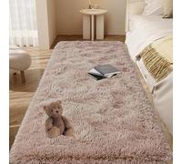 GOUTUI Tapis pour Salon 65 x 150 cm Dessous Antidérapant Tapis de Salon à Poils Longs Doux Au Toucher pour Salon Chambre Filles Enfants, Beige