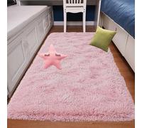 GOUTUI Tapis Salon Shaggy 50 x 180 cm Aspect Fourrure Moelleux Carpette Décoration Intérieure pour Chambre à Coucher Salon, Rose
