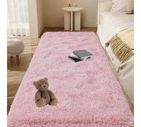 GOUTUI Tapis Shaggy Longues Soft 160 x 190 cm Lavable à 30 Degrés Tapis à Poils Longs Moelleux Décoration Intérieure pour Chambre à Coucher Salon, Rose