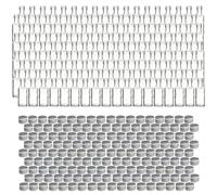 gouveo Dorica DFT020S Lot de 162 bouteilles en verre de 20 ml avec bouchon à vis argenté - Mini bouteilles de 0,02 l à remplir - Pour liqueur, eau-de-vie, huile ou pour le bricolage