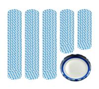 gouveo Lot de 100 couvercles de rechange pour bocaux à confiture - TO82 - Bleu à carreaux BS - Couvercle à visser en métal pour bocaux à visser et bocaux à conserve - Couvercle Twist-Off