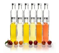 gouveo Lot de 12 bouteilles 250 ml Maraska avec bouchon à vis argenté - Bouteille en verre vide à remplir et à offrir - Véritable bouteille pour liqueur, vinaigre, huile (MFET250S)