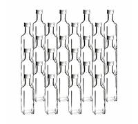 gouveo Lot de 24 bouteilles en verre 100 ml Maraska avec bouchon à vis argent - Petite bouteille 0,1 l à remplir - Bouteille carrée vide pour liqueur, huile (MFET100S)