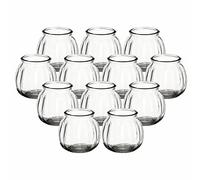 gouveo Lot de 24 Verres Chauffe-Plat Vintage - photophore 7,9 x 7,4 cm - Lanterne nervurée pour Jardin, terrasse, Balcon - Verre 200 ML pour Dessert - Verre décoratif pour Mariages