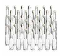 gouveo Lot de 42 Bouteilles en verre 200 ml Sinfonie avec Bouchons (SK) - Bouteilles vides à remplir soimême et à offrir - Petite bouteille 0,2 l pour liqueur, huile (SIF200SK)