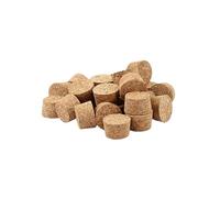 gouveo Lot de 50 bouchons en liège CB125 - Bouchons pressés (diamètre x hauteur) 31/34 x 19 mm - Bouchons pointus en liège naturel pour fermer des bocaux en verre ou des travaux manuels