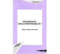 Gouvernants : quelle responsabilité ? - Philippe Ségur - L'harmattan - broché - Scolaire / Universitaire
