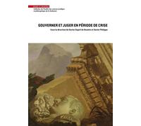 Gouverner et juger en période de crise - Xavier Dupré de Boulois - Mare & Martin - broché - Etude