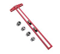 Gouverneur de positionnement de perçage - Guide de perçage de cabinet - Outil de modèle - Alliage d'aluminium réglable - Schéma de perçage - Localisateur de punch - Modèle d'échelle portable pour le