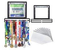 GOUWEIBA Porte-Médaille Présentoir, Médaille et Dossards la Course Cintre Affichage, Sport Médaille Crochets Support Mural Cintre Suspendu pour Athlètes Médaillé Courir Football