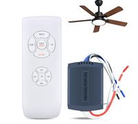 GOUYESHO Nuevo Kit de télécommande universelle pour ventilateur de plafond 3 en 1 avec 3 vitesses et 4 minuteries, récepteur et émetteur pour la maison, le bureau, l'hôtel