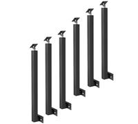 GOUZIBHD Balustres D'escalier à Montage Latéral, Colonne de Rampe D'escalier pour Terrasse, Supports Réglables à 270°, Poteau Rampe, Kit Complet Piliers de Garde-Corps 6 Pièces(Size:95cm/37.4in)