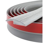 GOUZIBHD Bande de Transition Seuil de Porte Adhesif, Barre de Seuil Moquette Carrelage, Bordure de Porte, Profilé de Transition Plate en PVC, Hauteur de Seuil Inférieure À 5mm(Color:Gray)
