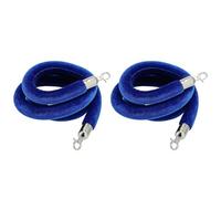 GOUZIBHD Corde Concierge,Lot de 2 Cordes de Barrière de File D'attente avec Crochets Argentés,Corde de Poteau en Velours,Corde de Contrôle des Foules pour Événements sur Tapis Rouge(Size:3ft/90cm)