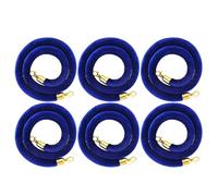 GOUZIBHD Corde Concierge,Lot de 6 Corde de Contrôle des Foules,Corde de Poteau en Velours,Corde for Séparateur de File D'attente avec Crochets Dorés,pour Musée,Cinéma,Hôtels(Size:5.1ft/155cm)