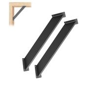 GOUZIBHD Équerre d'angle Robuste en Acier À 45° avec Vis,Support d'angle de 45 Degrés,Support pour Structures en Bois pour Gazebos Cabanes dans Les Arbres Patios Chalets,Noir(Size:2 Pcs)