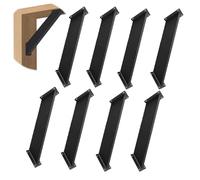 GOUZIBHD Équerres d'angle À 45° pour Poutres de Gazebo, Support de Poutre de Toit Noir - Kit de Renforts de Connexion Robustes - Lot de 8 Support pour Pergola 45 Degres