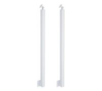 GOUZIBHD Lot de 2 Balustres D'escalier À Montage Latéral,Garde-Corps en Métal Réglables À 270 ° avec Base de Support Plat,Rampe D'escalier pour Terrasse,Marches,Jardin,Extérieur(Size:80cm/31.5in)