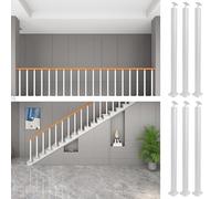 GOUZIBHD Lot de 6 Rampe Escalier Carrés,Barreaux de Main Courante en Métal,Rampe D'escalier Réglable À 270°,Balustres pour Porche,Terrasse,Marches(Size:90cm/35.4in)