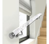 GOUZIBHD Main Courante en Acrylique Transparent,1,64 À 4,6 Pieds,Escalier Banister Intérieure Transparente Antidérapante,Rampe D'escalier,Rambarde Barre pour La Maison,Le Couloir(Size:3.28ft/100cm)