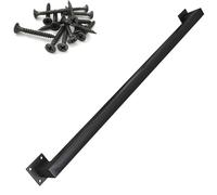 GOUZIBHD Main Courante en Fer Forgé Noir, Rampe D'escalier à Tuyau Carré, Rampes Murales, Garde-Corps Antidérapante pour Porche de Garage Intérieur et Extérieur(Size:50cm)