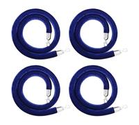 GOUZIBHD Paquet de 4 Corde de Poteau en Velours,Corde Concierge,Corde de Barrière de File D'attente avec Crochets Dorés,Corde de Contrôle des Foules pour Cinéma,Grandes Ouvertures(Size:3.3ft/100cm)