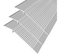 GOUZIBHD Rampe de Seuil de Porte,Bande de Transition pour Sol,Lot de 3 Bandes de Transition pour Sol 10cm de Large en Aluminium,Cache-Joint Réducteur pour Portes Chambre À Coucher(Color:Silver)