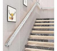 GOUZIBHD Rampe d'escalier robuste en acrylique transparent avec fixations, barre d'appui murale antidérapante pour personnes âgées handicapées (taille : 80 cm, couleur : support argenté)