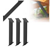GOUZIBHD Renforts d'angle Internes À 45 Degrés Supports d'angle À 45°, pour Assemblages Poutres Bords De Table Pergolas Gazebos Kits DIY, Support Métallique pour Poutre Toiture(Size:4PCS)