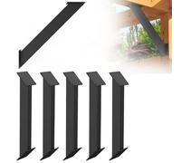 GOUZIBHD Renforts d'angle Internes À 45 Degrés Supports d'angle À 45°, pour Assemblages Poutres Bords De Table Pergolas Gazebos Kits DIY, Support Métallique pour Poutre Toiture(Size:6PCS)