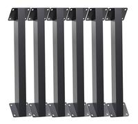 GOUZIBHD Support d'angle À 45 Degrés-Équerre de Renfort Noire pour Joints Internes, Connecteur Métallique pour Charpentes Bois Poteaux Poutres, pour Projets DIY Structures Bois Métal(Size:6 Pack)