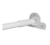 GOUZIBHD Support de Support Réglable pour Armoire, Tringles à Rideaux pour Salon, Tringle Rideau de Séparation, Tringle de Placard Murale Inclinée, Rail à Rideau, Perçage(Size:115-180cm,Color:White)