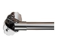 GOUZIBHD Tringle À Rideau, Rail de Rideau Réglable, Support de Douche Pivotant À 180° en Acier Inoxydable, Tringle À Rideaux Tringle de Placard Murale Coudée, Rail de Plafond(Size:38-50cm,Color:a)