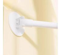 GOUZIBHD Tringle à Rideaux, Tringle à Rideaux Antidérapante, Rallonge Ronde pour Mur Incliné, Support Pivotant à 180° pour Vêtements Suspendus, pour Armoire, Salle de Bain(Size:90-160cm,Color:c)