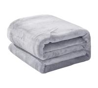 GOUZOO Plaid Canape 120 x 250 cm Poil Douce et Confortable Couvertures et Plaids Léger pour Toutes Les Saisons, Gris argenté