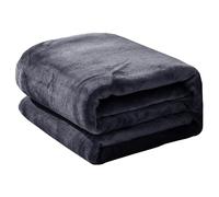 GOUZOO Plaid Canape 190 x 270 cm Poil Douce et Confortable Couvertures et Plaids Léger pour Toutes Les Saisons, Gris Foncé