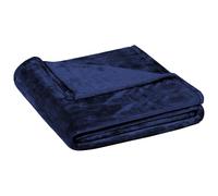 GOUZOO Plaid Canape 195 x 245 cm Léger et Moelleux Couverture Lit Epaisse Douce et Couverture Chaude pour Le Confort, Idéal comme Cadeau, Bleu Marine