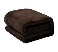 GOUZOO Plaid Canape 60 x 120 cm Poil Douce et Confortable Couvertures et Plaids Léger pour Toutes Les Saisons, Brun