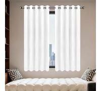 GOUZOO Rideaux Occultants Isolants 520 x 265 cm Thermique Isolant Anti Froid Rideau Occultant Thermiques avec Oeillets, Protection La Vie Privée pour Chambre Adulte Salon, Blanc