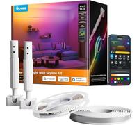 Govee Bande LED avec kit Skyline, bande LED RGBWWIC, 4 m | Compatible avec Matter, Alexa et Google, plus de 154 scènes, contrôle de couleur segmenté, montage mural flottant