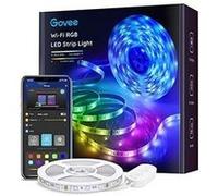 Govee bande led smart wifi ruban led 5m rgb multicolore app contrôle, bande lumineuse compatible avec alexa et google home, décor pour maison cuisine Multicolore G