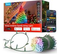 Govee Christmas Sparkle String Lights, Décorations de Noël d'Intérieur, Guirlande Lumières RGBWIC de 20M avec 250 LEDs, Plus de 140 Modes de Scène, Contrôle Intelligent par Application avec Alexa