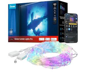 Govee Curtain Lights Pro, 960 LEDs Rideau LED Intelligent, Verbesserter RGBIC Décoration Dynamique Intelligente avec AIGC, pour Decoration Noel, étanche IP67, 1,65 x 1,76m