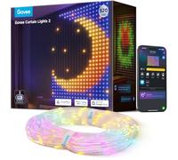 Govee Curtain Lights, Rideau LED Intelligent avec GIF DIY, 520 LEDs RGBIC Décoration Dynamique Intelligente, IP65 Max Etanche, Compatible avec Alexa, Décoration de Fête (1,5 x 2 m)