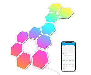 Govee Glide Hexa Panneaux lumineux LED WiFi RGBIC hexagonaux | Appliques murales, Contrôlables par Alexa et Google Assistant, Design DIY, Synchronisation avec musique