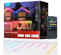 Govee Icicle Lights Rideau 10M, RGBIC 400 LEDs Extérieur Rideau Lumineux de Noël, Guirlandes Lumières avec 78+ Modes pour la Décor Noël, Étanchéité IP67, Compatible avec Alexa