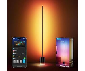 Govee Lampadaire LED RGBIC, Lampe sur Pied Salon Compatible avec Alexa et Matter, 152cm Lampadaire Dimmable 1725lm avec Télécommande, Sync de Musique, 82 Modes Scène, Lampe de Chambre et Bureau, Noir