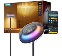Govee Lampadaire Salon à Trois Zones Indépendantes,Idéal pour Salon,Chambre | RGBIC d'Éclairage Ondulé Blanc Chaud & Froid, 80+ Modes Scène,1000lm, 2700-6500K, Compatible avec Matter et Alexa, 170cm
