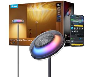 Govee Lampadaire Salon à Trois Zones Indépendantes,Idéal pour Salon,Chambre | RGBIC d'Éclairage Ondulé Blanc Chaud & Froid, 80+ Modes Scène,1000lm, 2700-6500K, Compatible avec Matter et Alexa, 170cm